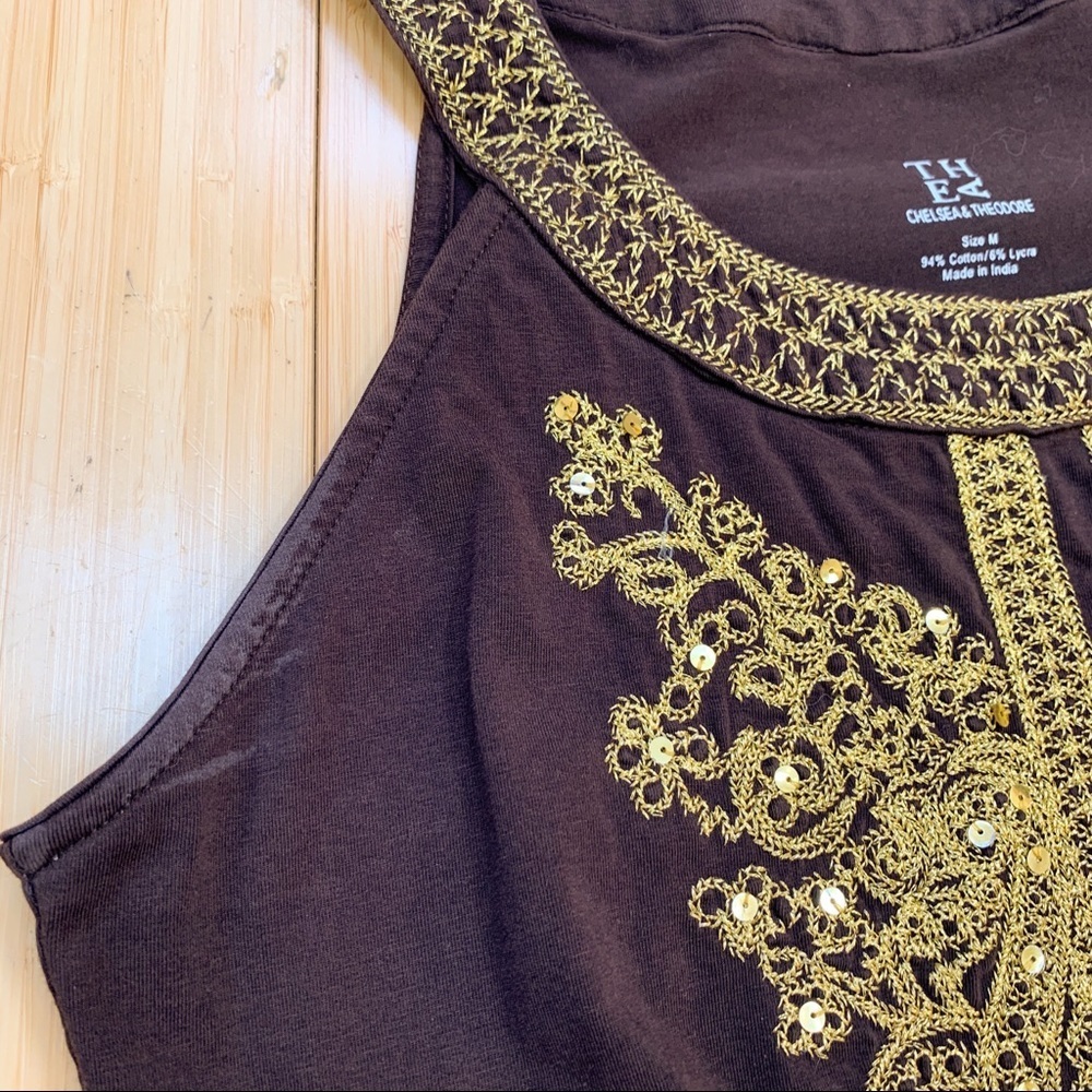 Thea Chelsea & Theodore Embroidered Sofft Dress, M - Picture 11 of 15